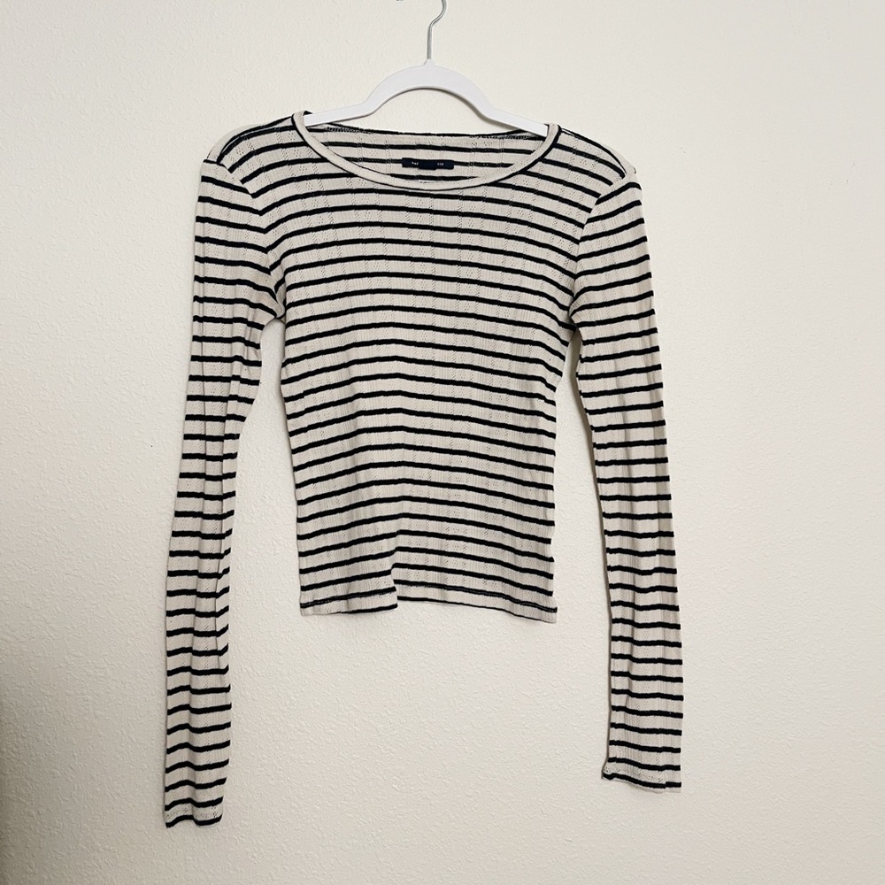 American eagle striped crop top size xs